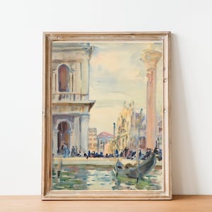 The Calle della Rosa with the Monte di Pietà - Vintage Paintings - Printable Wall Art - Instant Download - Fine Art - Art Set - Classic Art