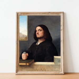 Bathroom Art Humor - Funny Portrait Print - Classical Vintage Art - Instant Download - Venetian Gentleman - Printable Poster - Wall Art
