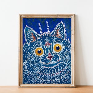 A Cat In Gothic Style | Modern Art | Vintage | Unique | Cat Lovers | Portrait Print | Pattern | Sketch | Boho | Printable | Instant Download