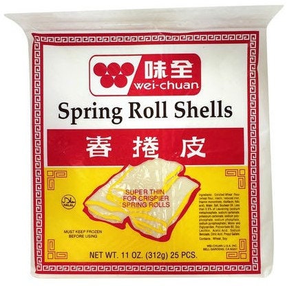 Spring Roll Wrappers, 8 Square - 500 Sheets, 12 oz (Pack of 20)