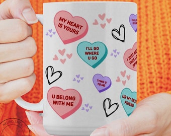 Swift Lyrics Valentine Coffee Mug, Taylor lover gift, Valentine Heart, Love lyric coffee mug, Custom Mug, Personalized, TSwift, Swift Merch,