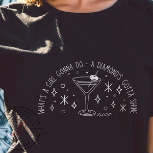 Bejeweled Martini Tee, Bejeweled Aesthetic t-shirt, Diamond&#39;s Gotta Shine lyric, Nice tshirt, Taylor Shirt, Midnight, TSwift