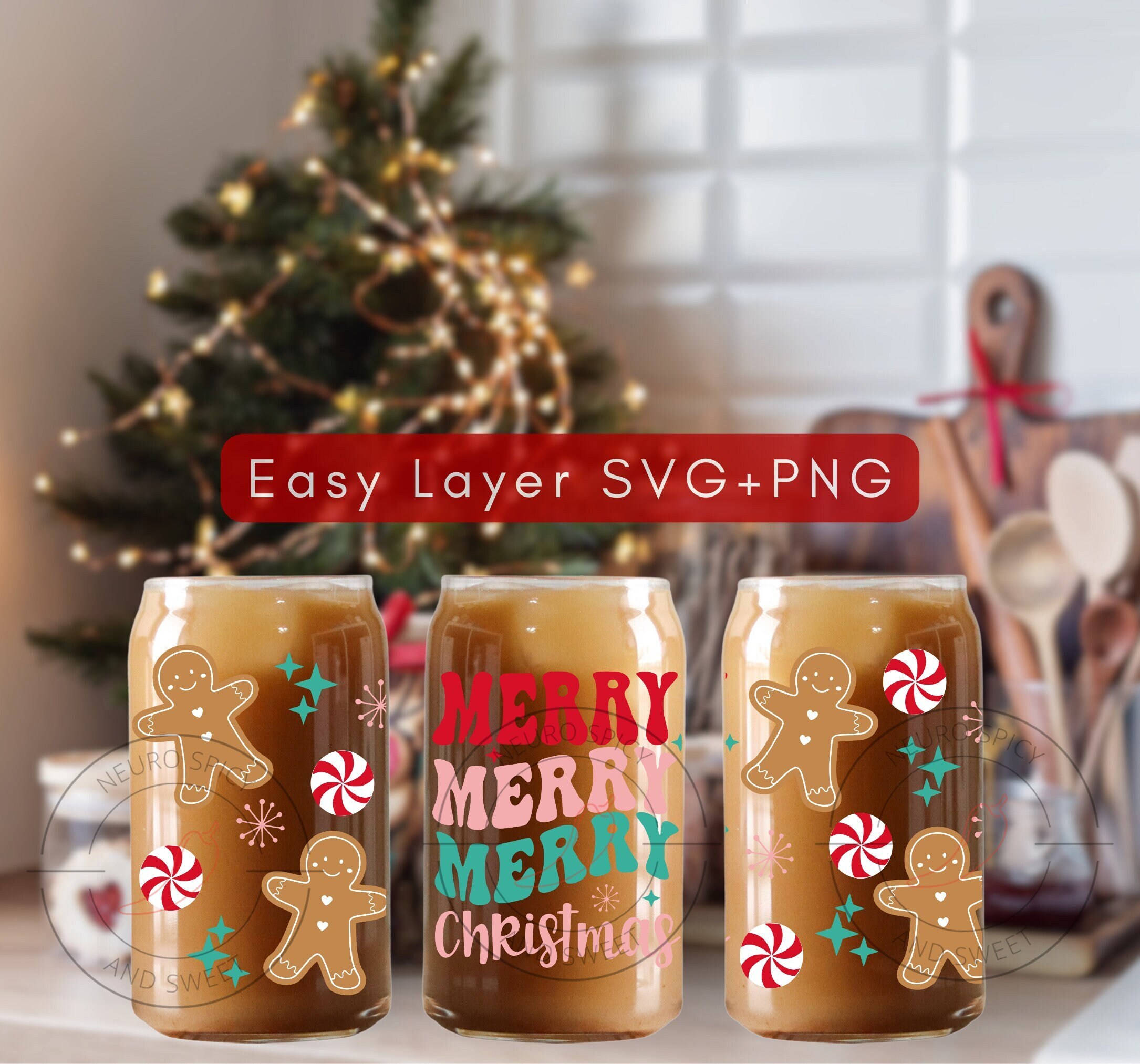 Lebkuchen Weihnachten 16 Unzen Glas kann wickeln SVG, Glas Tasse svg, Bier kann Glas svg, Lebkuchen svg, Glas Wrap PNG, Weihnachten Glas Tasse wrap