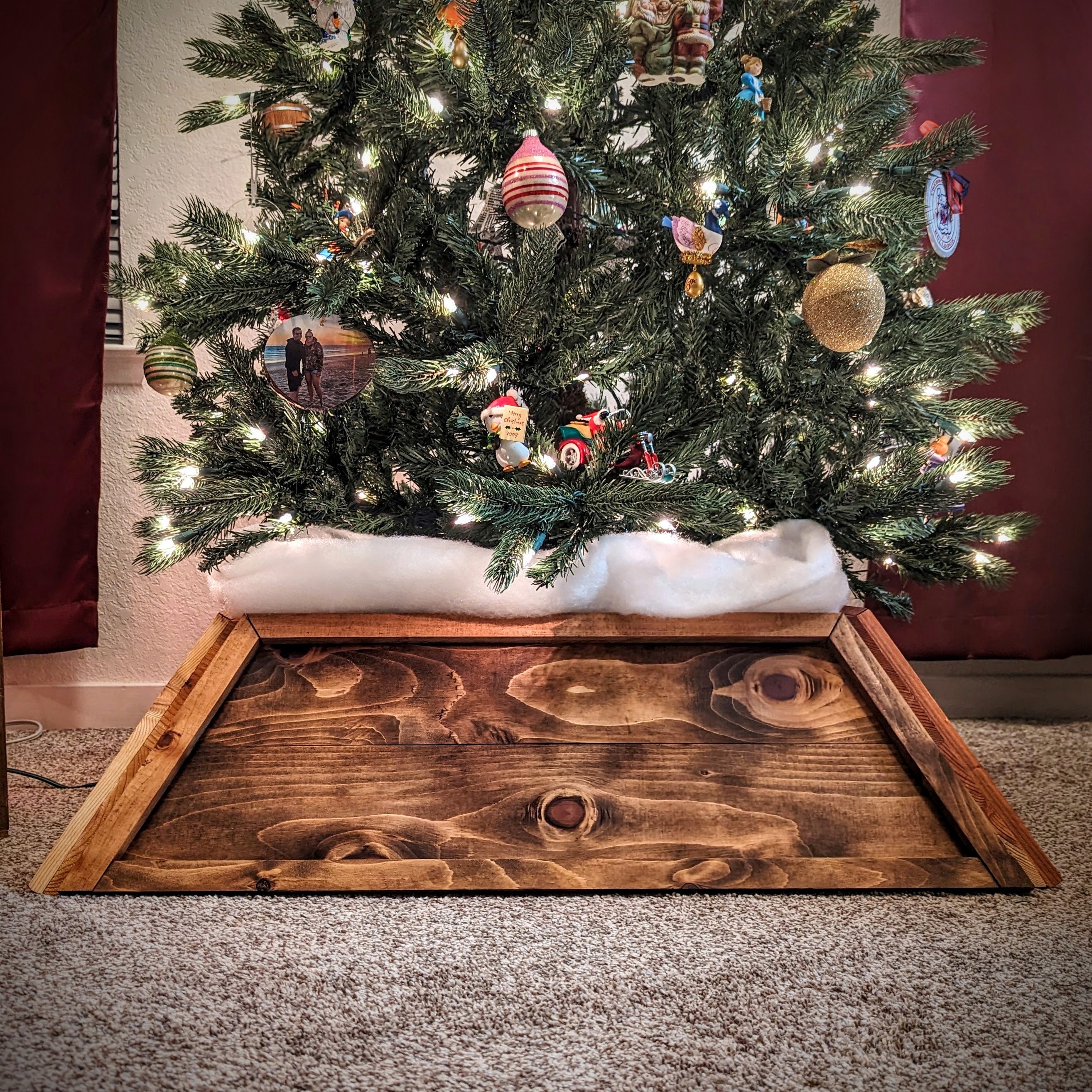 Christmas Tree Collar | Wooden Christmas Tree Skirt | Christmas Tree ...