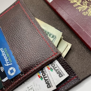 Echtes authentisches Leder Passport Brieftasche | NF | Kartenfächer | Geldschlitz | Karten-Slot | Personalisiert | Reisen All in One