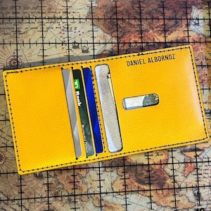 Cartera de piel hecha a mano con 5 compartimentos / TuttoPelle / Diferentes opciones disponibles