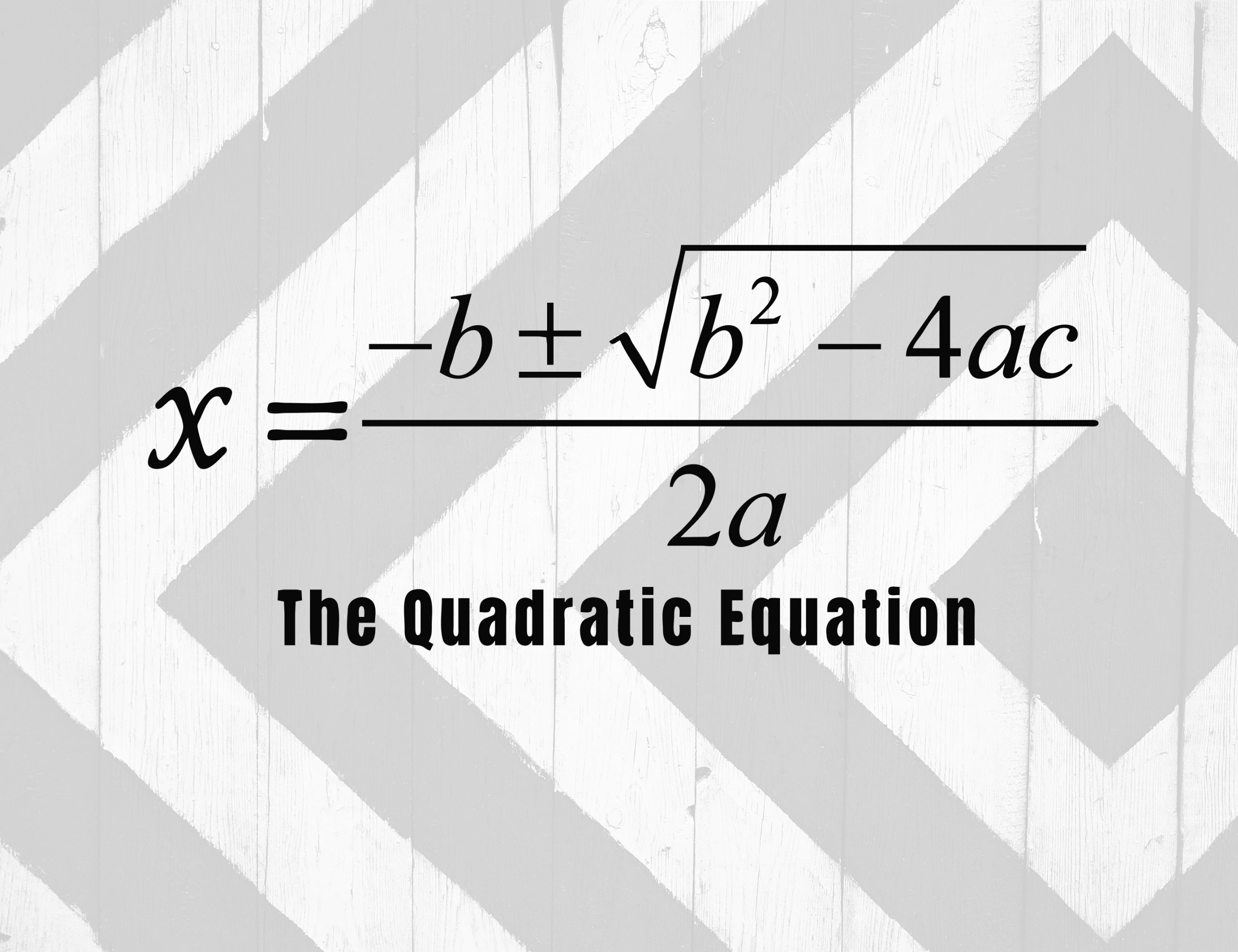 Quadratic Equation SVG and Cutting Files, Math Equation Art PNG and ...