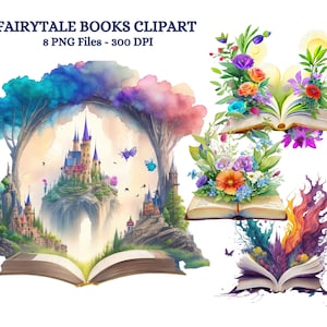 PNG Books Clipart Fantasy Books PNG Watercolor Clipart Book PNG Clipart Watercolor Books Clipart