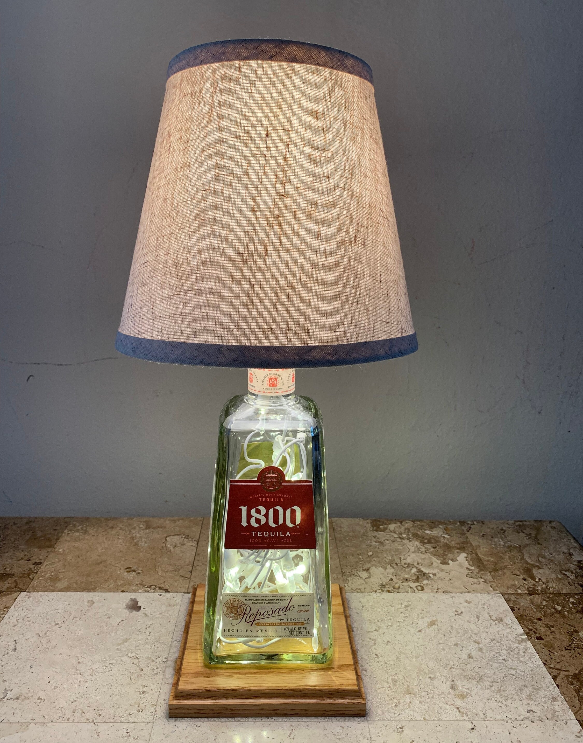 1800 Tequila 1L Bottle Lamp Etsy