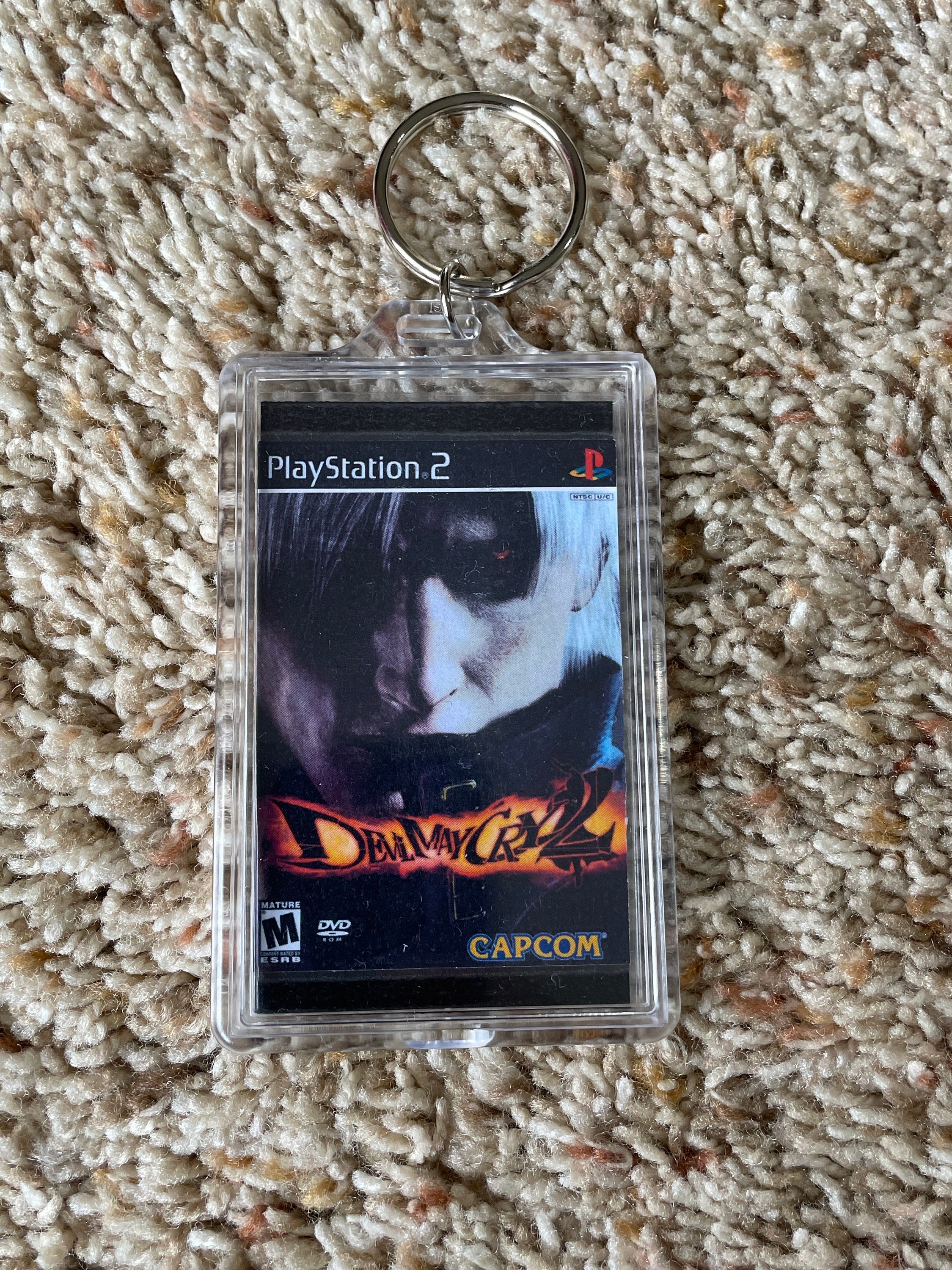 PlayStation 2 PS2 Game Art Keychain – Acrylic Pendant With Front & Back Graphics