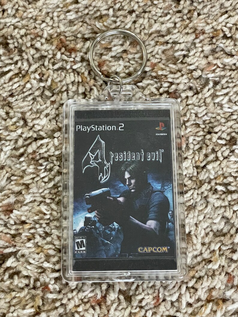 Resident Evil 4 Video Game Cover Art Custom Key Chain Display Etsy
