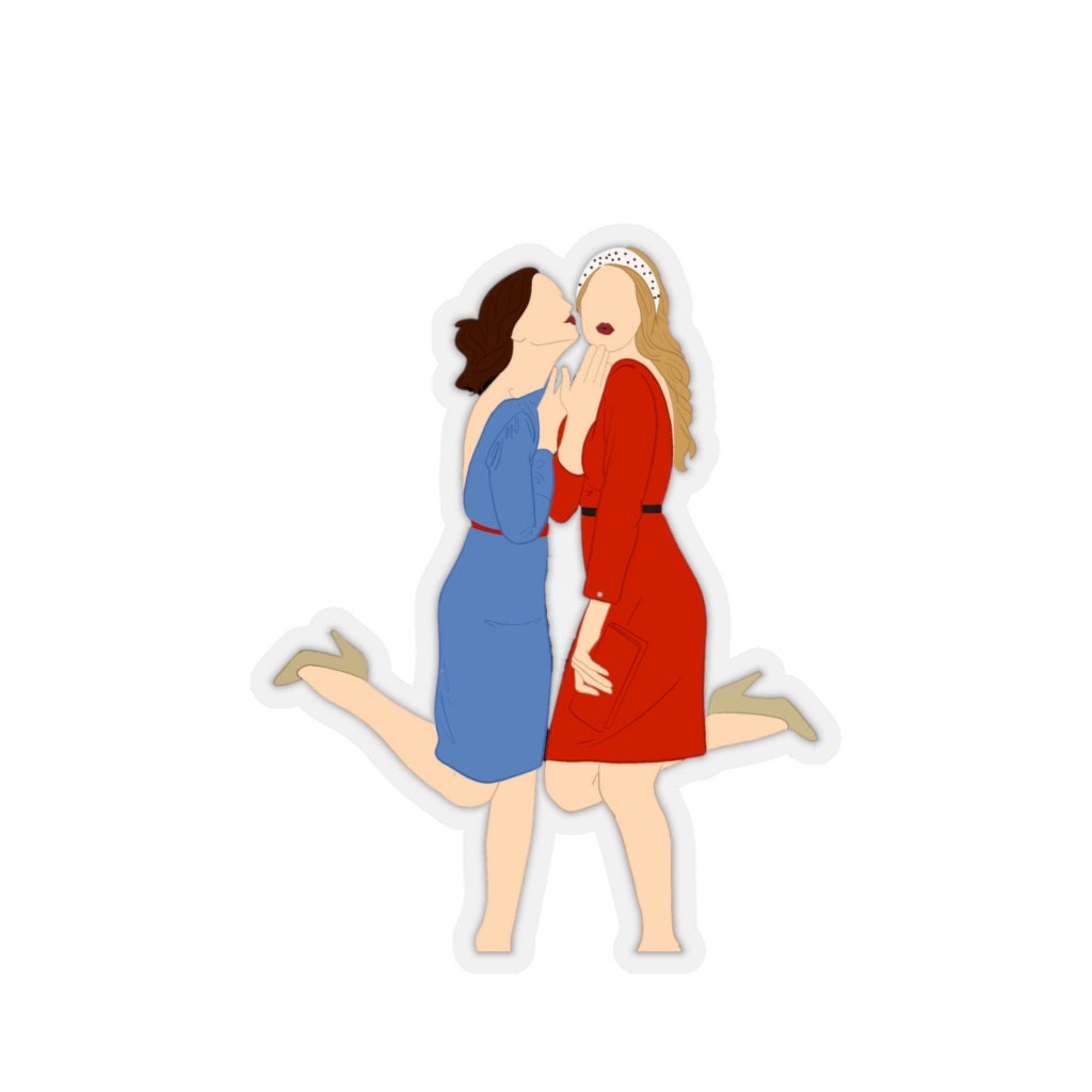 Blair and Serena Kisscut Stickers Gossip Girl Blair Etsy