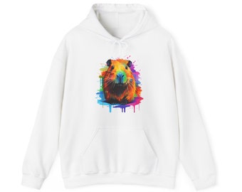 Capybara Grafik Hoodie, Buntes Spirit Animal Sweatshirt