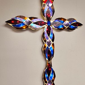 Illuminated Stained Glass Cross