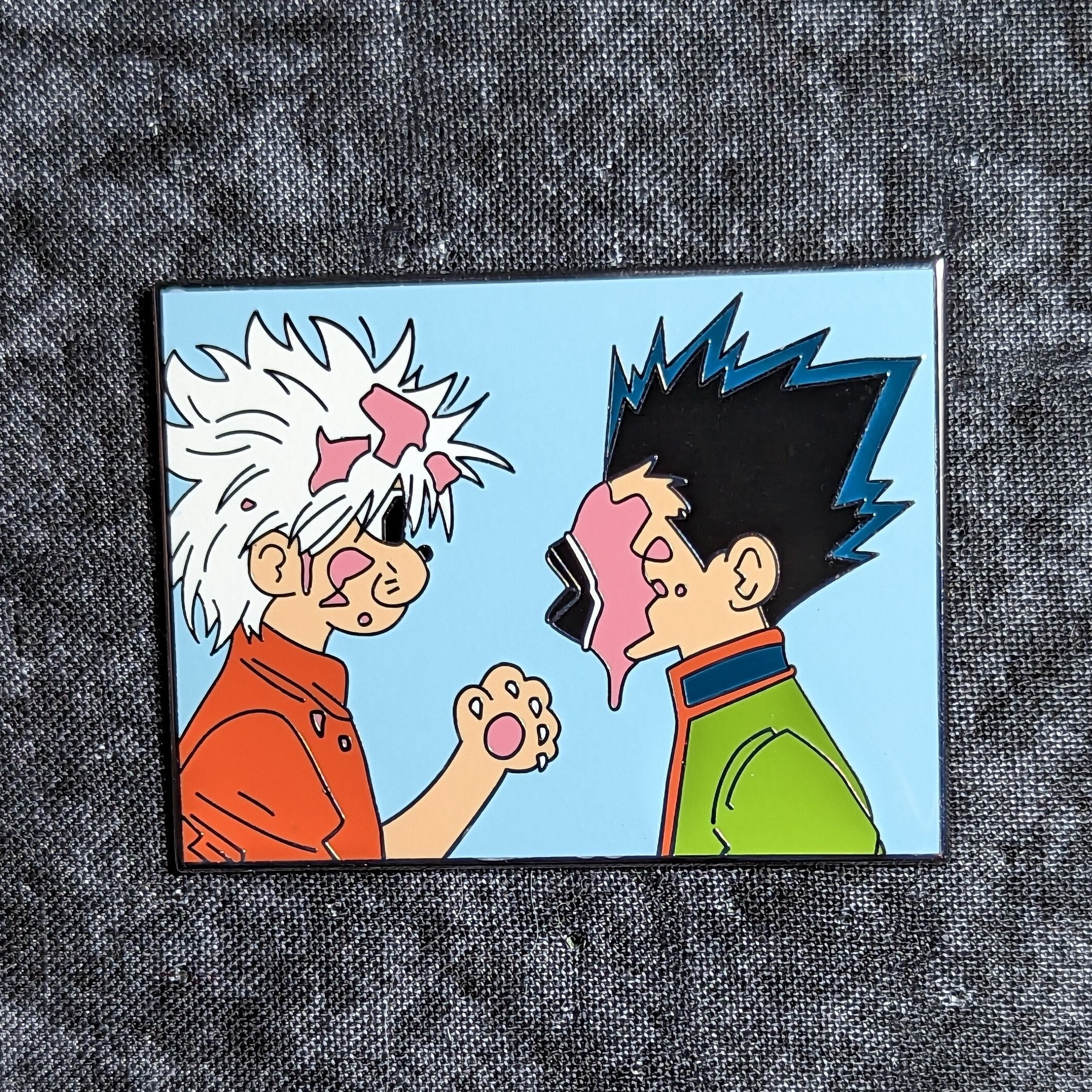 Food Fight Enamel Hunter Anime Pin - Etsy Australia Food Fight Enamel Hunter Anime Pin - Etsy Australia