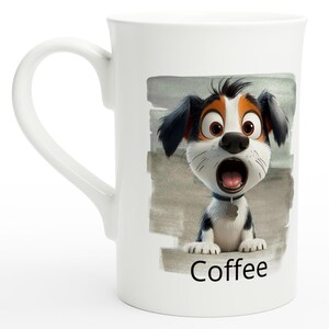 SingleDog01 - White 10oz Porcelain Slim Mug