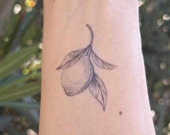 Lemon Temporary Tattoo (Set of 2)