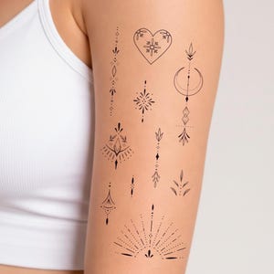 Set de tatuajes temporales ornamentales