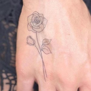 Rose Temporary Tattoo (Set of 2)