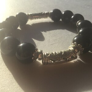 10mm Black Tourmaline Gemstone Bracelet