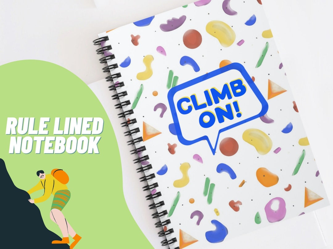 Rock Climber Notebook Climbing Journal Bouldering Journal Gift for Rock
