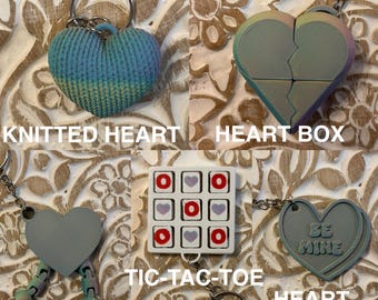 Juego de llaveros de corazón de San Valentín personalizados: regalos para fiestas y aulas