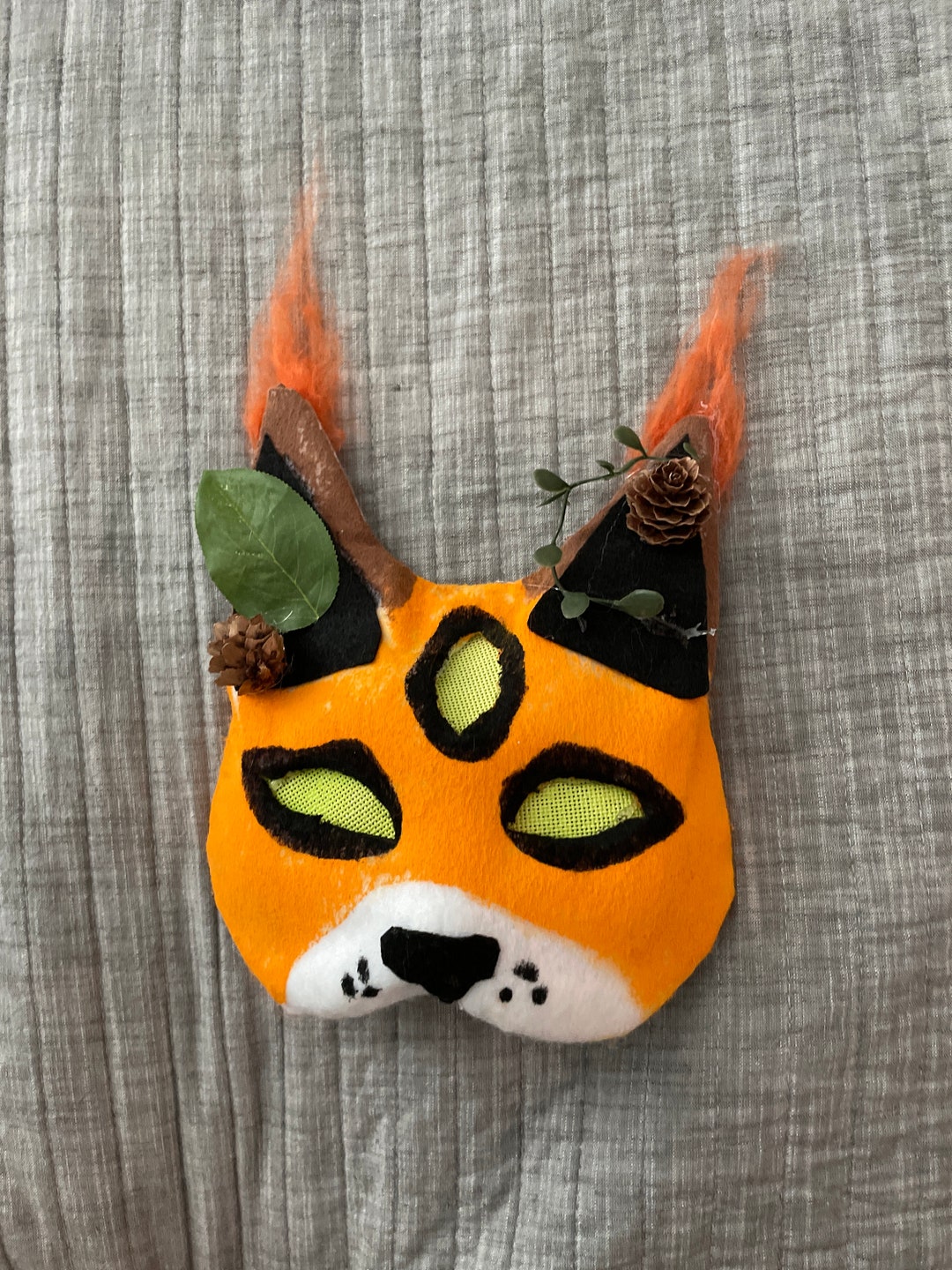 3 Eyed Red Fox Therian Mask Etsy