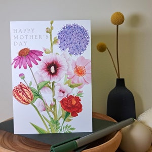 Mother's Day Bouquet Card | Floral Card | Blank Card | Colourful Card | Botanical Card | Mum's Garden | Flowers | Mothers Day |Greeting Card