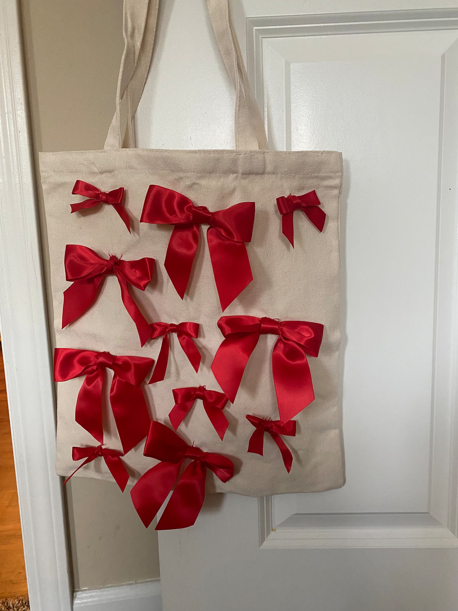 Bow Tote Bag Bows Tote Bag Aesthetic Tote Bag Red Bows