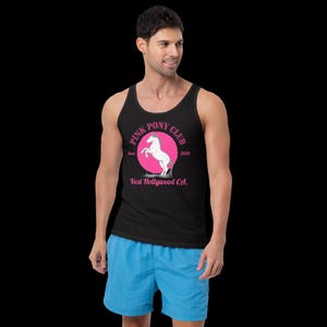 Tank Top Pink Pony Club West Hollywood CA Gay Anthem, Unisex Jersey Tank, ärmelloses Shirt, LGBT Pride Bekleidung, LGBTQ Parade Outfit, Pride
