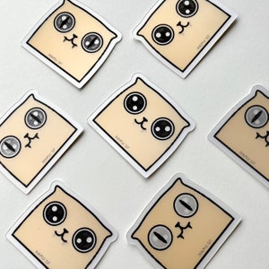 3D Sticker, Cat Anime Motion Sticker, Cat Lenticular Sticker, Cat Face, Sticker for Laptop