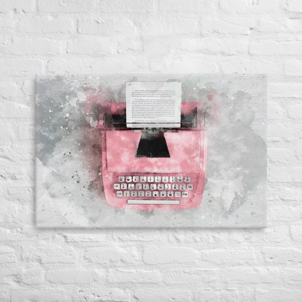 Pink Typewriter Etsy