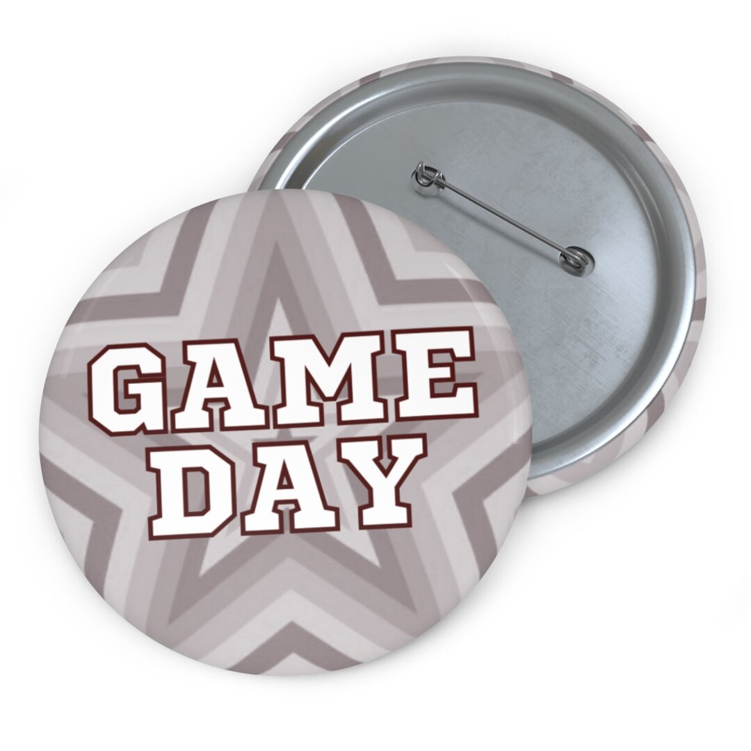 A&M Game Day Button Tailgate Button Game Day Accessories Etsy