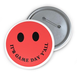 It's Game Day Ya'll Button, Tailgate Button, Game Day Accessories, Sorority Button, Red Game Day Button