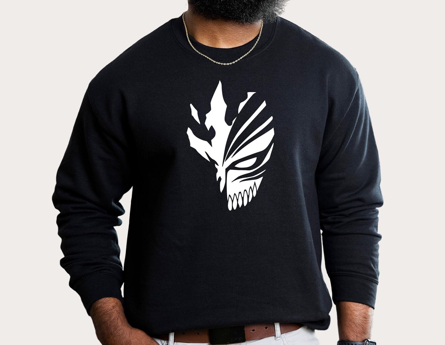 Ichigo Hollow Mask Anime Shirt | Manga | Crewneck | T Shirt | Sweatshirt