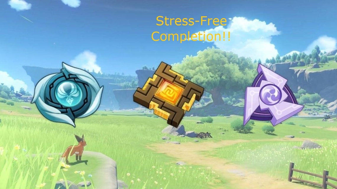 Genshin Impact Statue of the Seven/oculi Completion Etsy