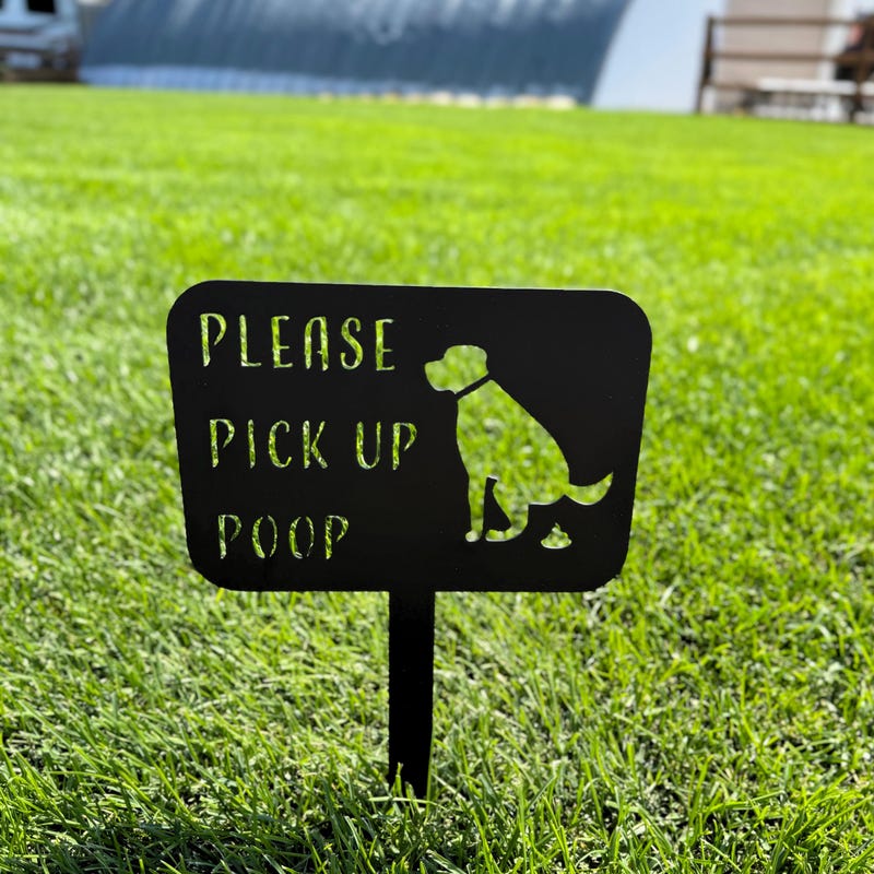 Dog Poop Sign - Etsy