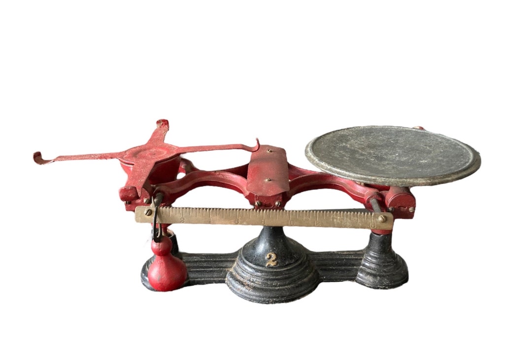 Charming Antique No. 2 Country Scale in Red and Black - Etsy