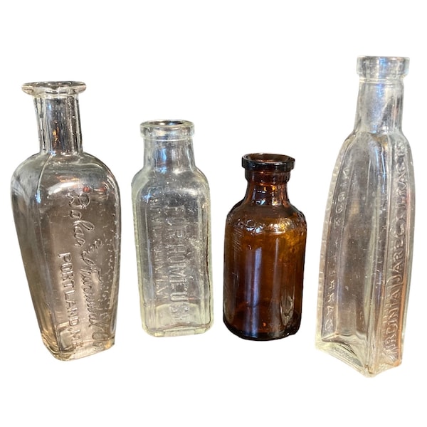 Antique Glass Bottle Etsy