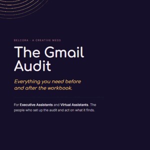 Gmail Audit Workbook for EAs | Email Organization System (Digital Download)