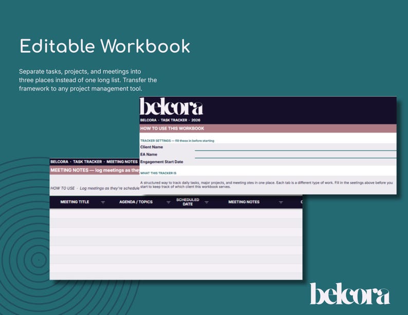 Task Tracker Framework for EAs | Project Management System (Digital Download) image 3