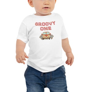 Groovy One Baby Jersey Short Sleeve Tee for first birthday