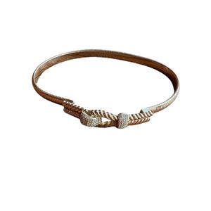 Accessocraft Gold Stretch Belt Rhinestone‎ Buckle Vintage 28\