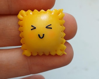 Ravioli Charm, Kawaii Food Jewelry
