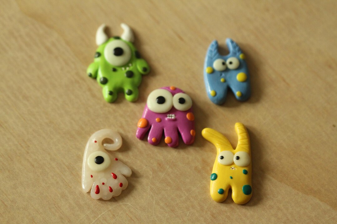 Monster Magnets/ Monster Pin/ Glow in the Dark/ Monster Charms/ Monster ...