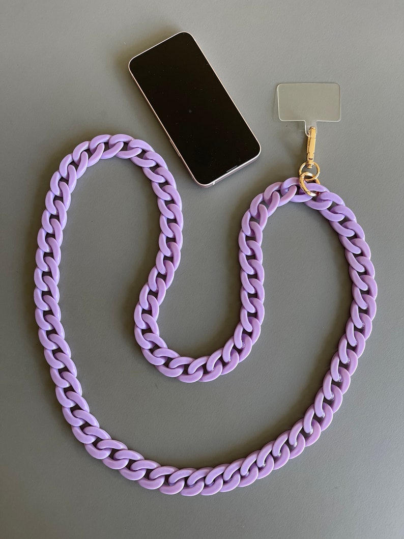Phone chain/Phone lanyard/Phone strap/Cell phone chain/Phone necklace/Phone case lanyard/Handmade phone chain/Fashion phone chain/Gift Purple