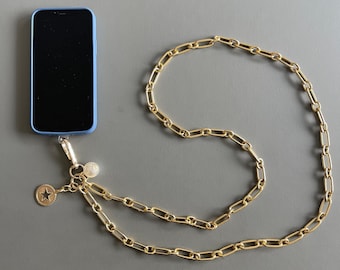 Phone chain/Phone lanyard/Phone strap/Cell phone chain/Phone necklace/Phone case lanyard/Gold phone chain/Fashion phone chain/Gift
