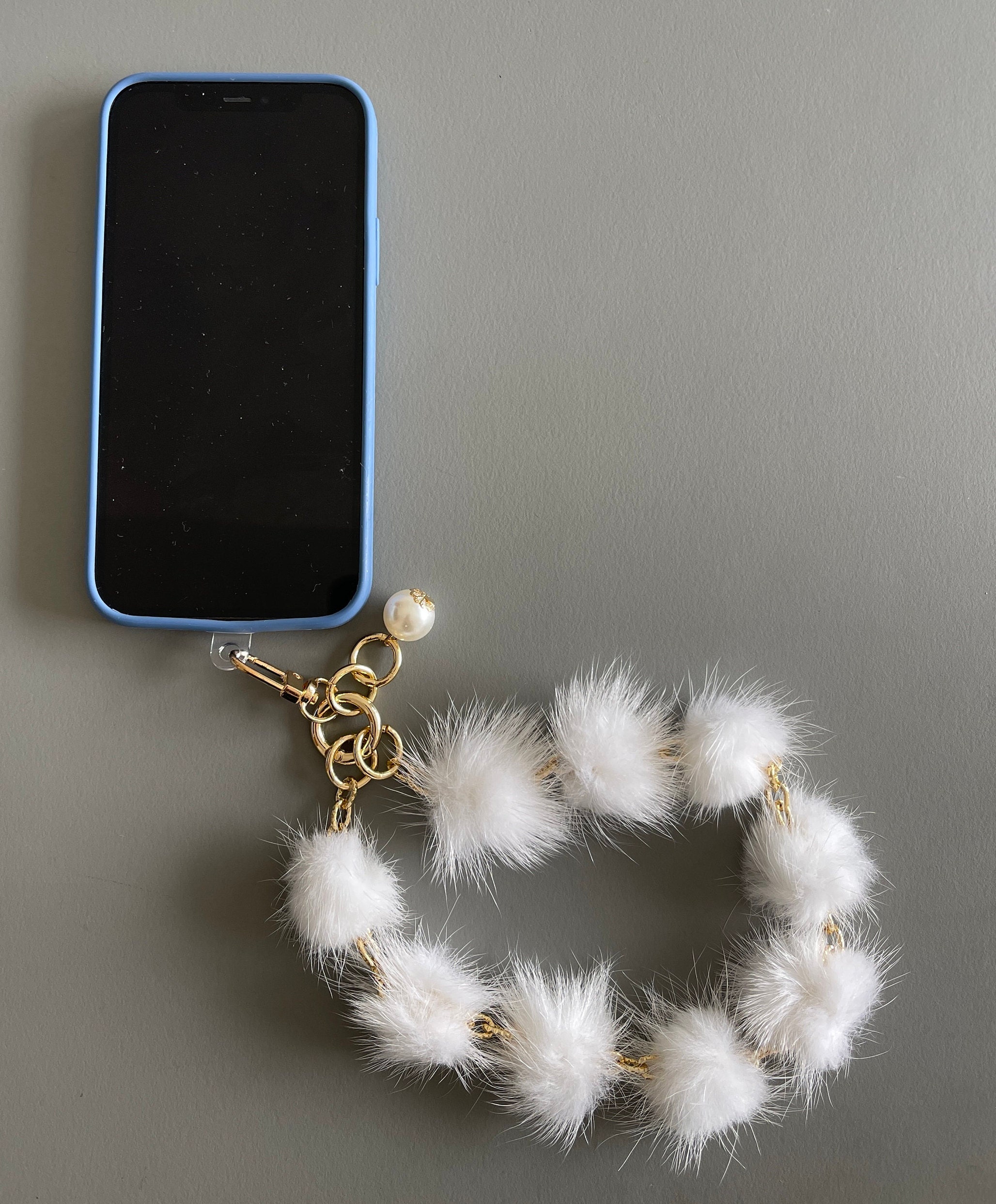 Correa de muñeca con cuentas para teléfono móvil, con forma de corazón,  cadena para teléfono móvil, decoración de teléfono, llavero de moda