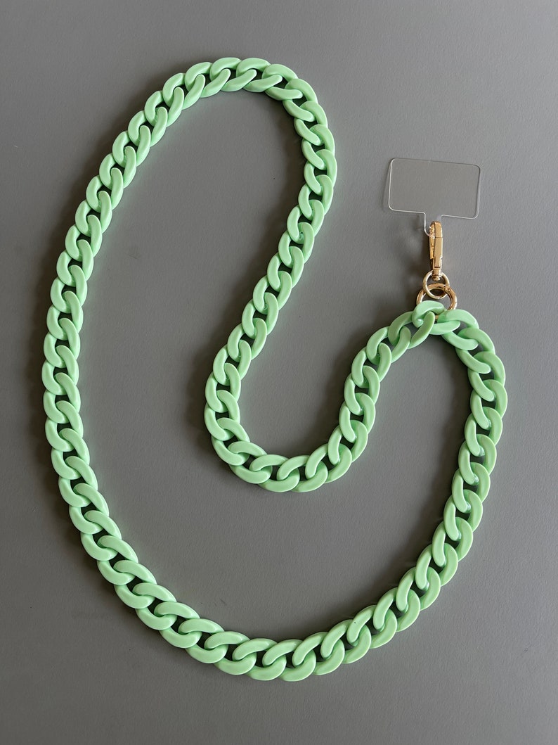 Catena del telefono/Cordino del telefono/Tracolla del telefono/Catena del telefono cellulare/Collana del telefono/Cordino della custodia del telefono/Catena del telefono fatta a mano/Catena del telefono alla moda/Regalo Verde