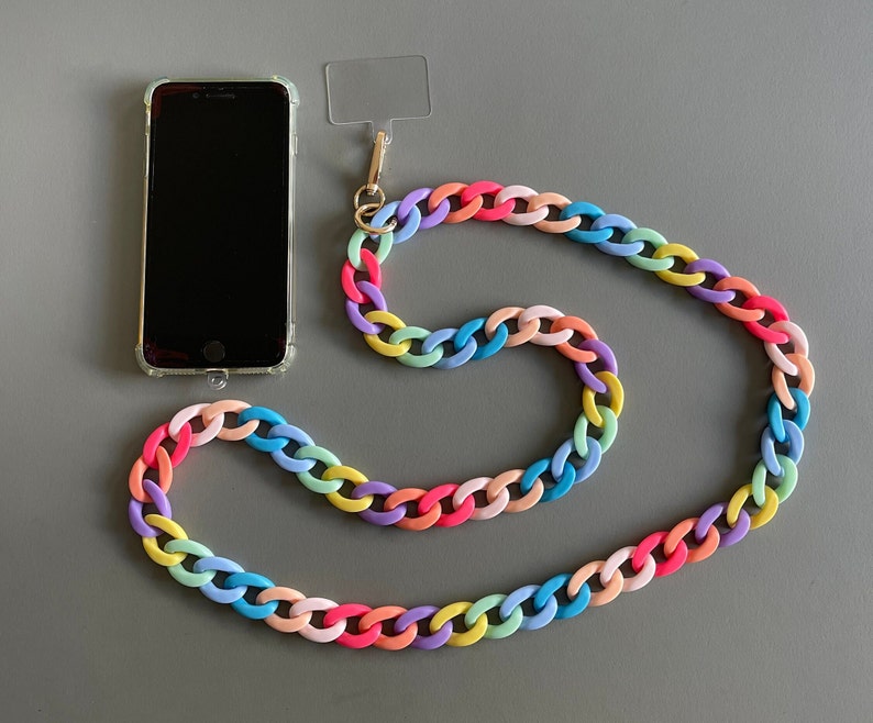 Phone chain/Phone lanyard/Phone strap/Cell phone chain/Phone necklace/Phone case lanyard/Handmade phone chain/Fashion phone chain/Gift image 1